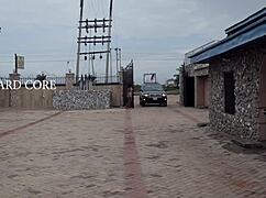 Nigerian Girl Receives Passionate Attention from Behind