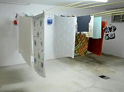 German girl in nylon stockings flaunts her european tits