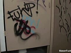 Mason Moore's dirty bathroom fuck with big tits and tattoos!