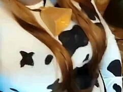 una vaquita caliente in costume pt1