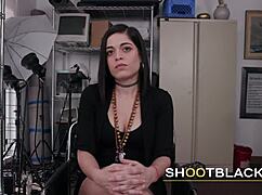 Kinky White Chick Indulges In Sucking Director's Hard Monster Cock