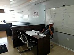 Milf Gets Anal Creampie on Engineering Desk