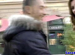 Mature euro slut intensely sucks stranger's cock, deepthroat and doggystyle