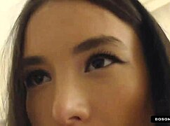 pov of tight little 18+ brunette ass in bikini striptease