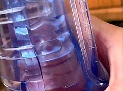 Using fleshlight toy indoors and outdoors, man.