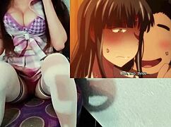 The busty latina student loses her virginity to her teacher in this hentai cosplay episode