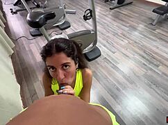 Quickie Sex In The Gym - Risky Public Fuck