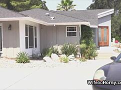 Busty teen wife riding trainer's hard cock 😈