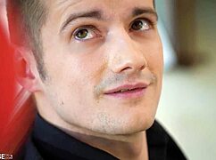 Brunette Sarah rides cock in reverse cowgirl after catching him jerking off.