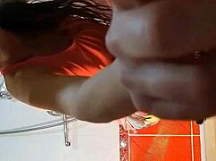 Pee And Dildo Masturbation In Gym Shower!