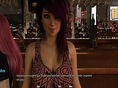 Chatting with gorgeous pink-haired milf in web chat