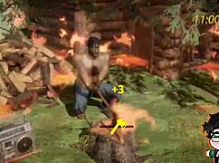 lumberjack strips bare in the woods for logjam 12 days of yaoi s2 e9!