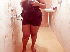 Myanmar Sexy Milf Boldly Showers in Intense Bathing Scene