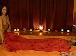 Loving massage for women friends turns into lesbian fun.