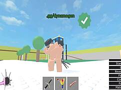 Horror-themed girl gets intensely fucked in a roblox condo setting