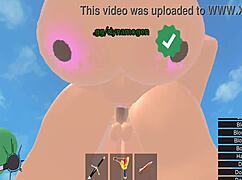 Horror-themed girl gets intensely fucked in a roblox condo setting