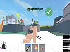 Horror-themed girl gets intensely fucked in a roblox condo setting