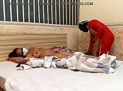 she got fucked by an arm rubber after work?