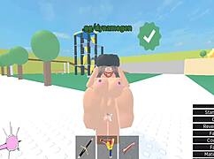 Horror-themed girl gets intensely fucked in a roblox condo setting