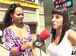 Wet Shirt Outdoor Fun With Brunette And Big Cock