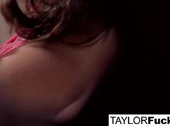 Taylor masturbates in pink lingerie