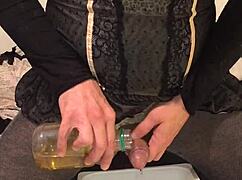 Golden Piss Flows in a Wild, Dirty Scene with Old Vibes