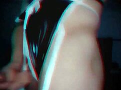 Hey, look at this busty shemale maid dressed in sexy lingerie!