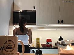 Perfect Pokies On Kitchen Cam Braless Sylvia Amazing Nipples