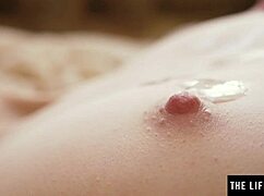 cute teen says, watch me oil my shaved pussy and finger to orgasm