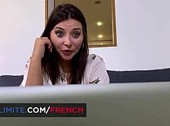 Tiny French Girl Megane Lopez Rides Big Black Cock