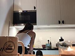 Perfect Pokies On Kitchen Cam Braless Sylvia Amazing Nipples