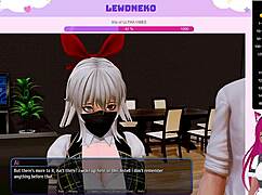 yo, watching vtuber lewdneko play harem hotel part 19, maid moaning with vibrator is wild, creampie action all over!