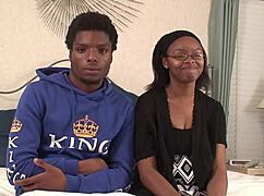 Amateur Ebony Chick Bent Over for Hardcore Boyfriend Fuck