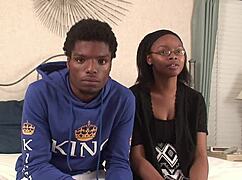 Amateur Ebony Chick Bent Over for Hardcore Boyfriend Fuck