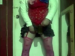 Bisexual Crossdresser Loves Tasting Own Piss!