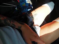 Schoolgirl Shows Panties On The Bus