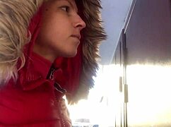 waiting for visa in st petersburg, skinny blonde teen exposes herself outdoors.