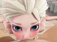 Elsa Licks Anna to Orgasm