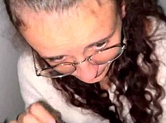 she sucked me in the doorway, then i banged her at home, cum on glasses