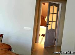 Molly Brown bends over for hardcore sex and cum swallow