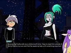 Danny feels intense passion fucking Ember in Amity Park redux