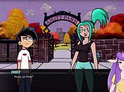 Danny feels intense passion fucking Ember in Amity Park redux