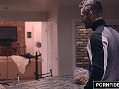 pornfidelity redhead penny pax warms up with titty fuck, blowjob, fucking, ass play, swallow, facial, and cumshot