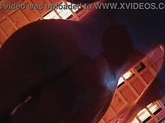 Risky flashing in public spa. Screaming while masturbating on desk 😏