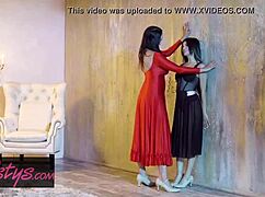 Teacher and milf dance intimately with oral play