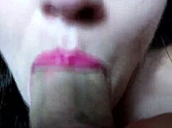 intense sloppy deepthroat blowjob to friend