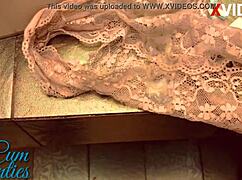 framed girlfriend's panties get stolen and filled with cum