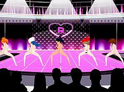 Girls from Koikatsu are tricked into dancing naked under hypnosis