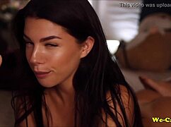 girl on webcam bends over for anal doggy masturbation