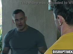 Gay Buff Brings Neighbor Cum Filled Donut